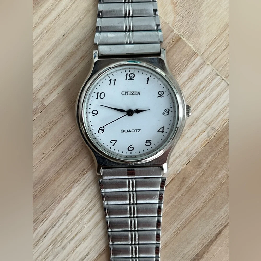 Citizen Watch Vintage White Dial Stainless Adjustable Bracelet Quartz